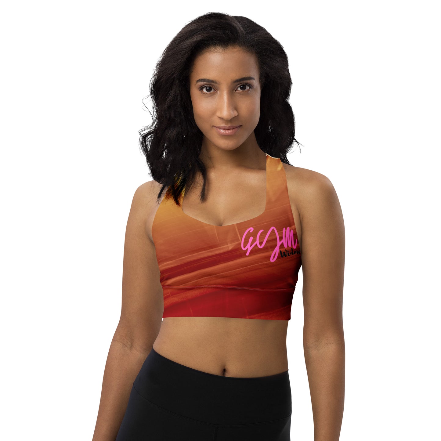 GymWidowz Longline sports bra - Sandstorm