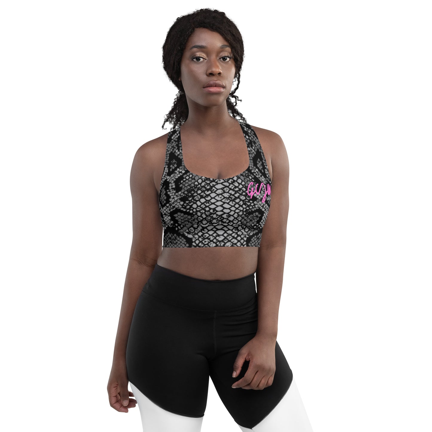 GymWidowz Longline sports bra - Snakeskin