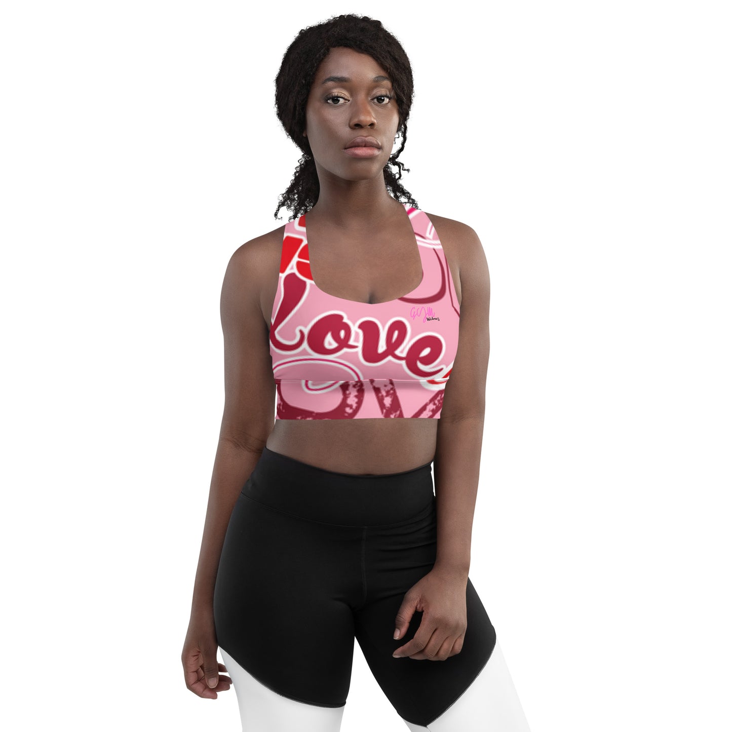 GymWidowz Longline sports bra - Love Collection