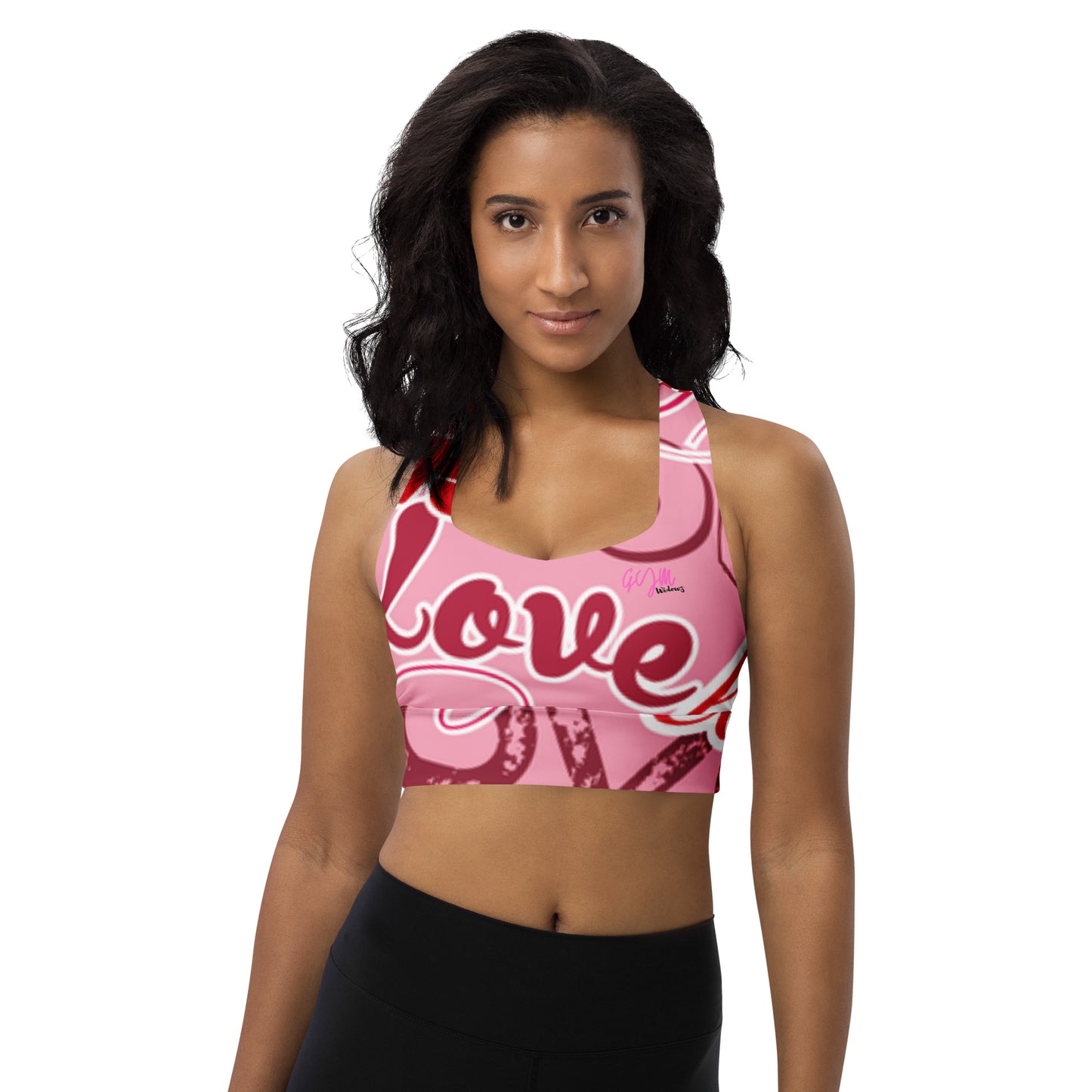 GymWidowz Longline sports bra - Love Collection