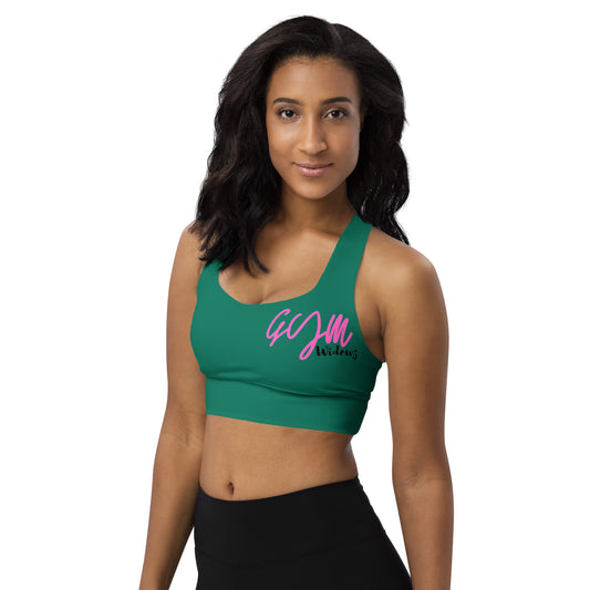 GymWidowz Longline sports bra - Green