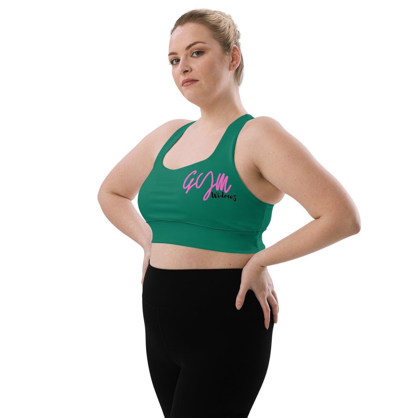 GymWidowz Longline sports bra - Green