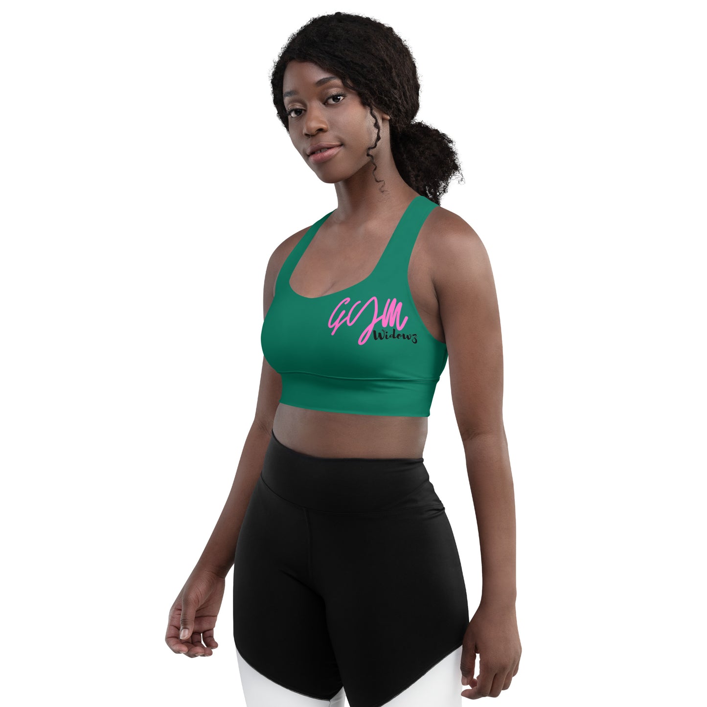 GymWidowz Longline sports bra - Green