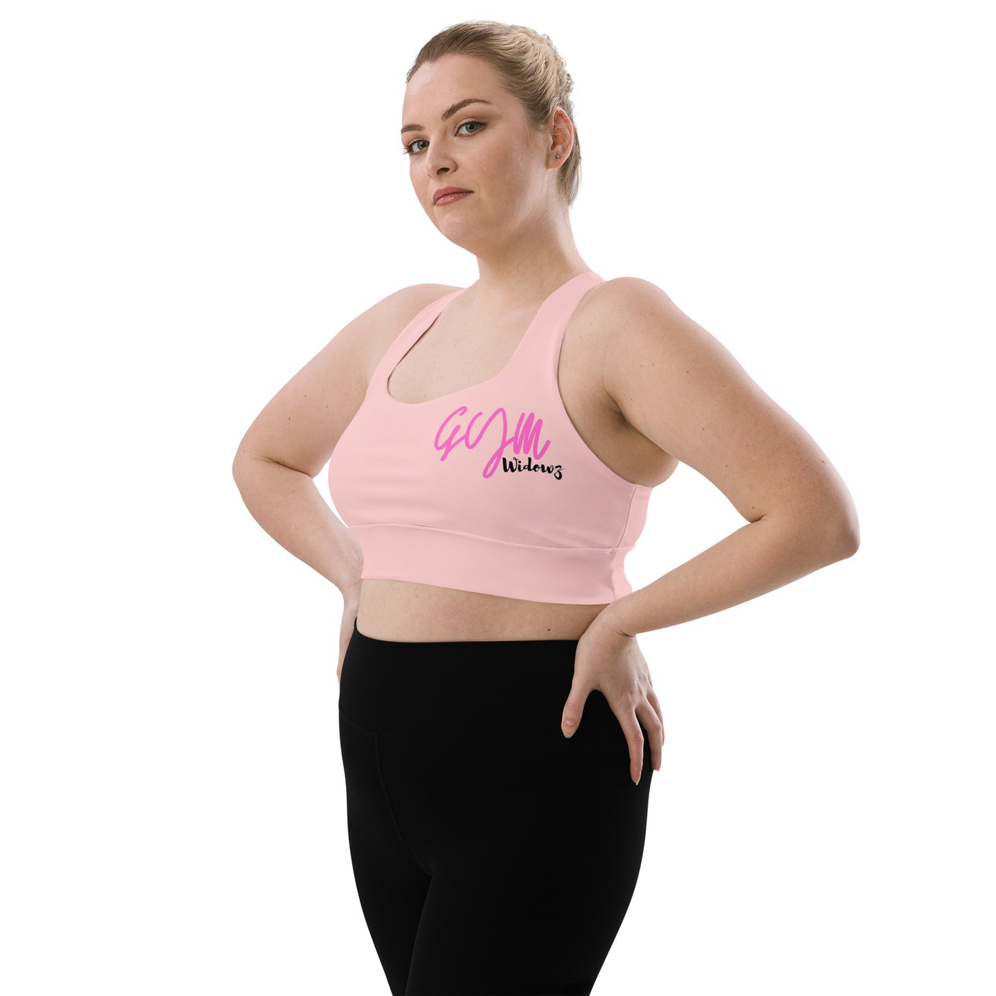 GymWidowz Longline sports bra - Pink