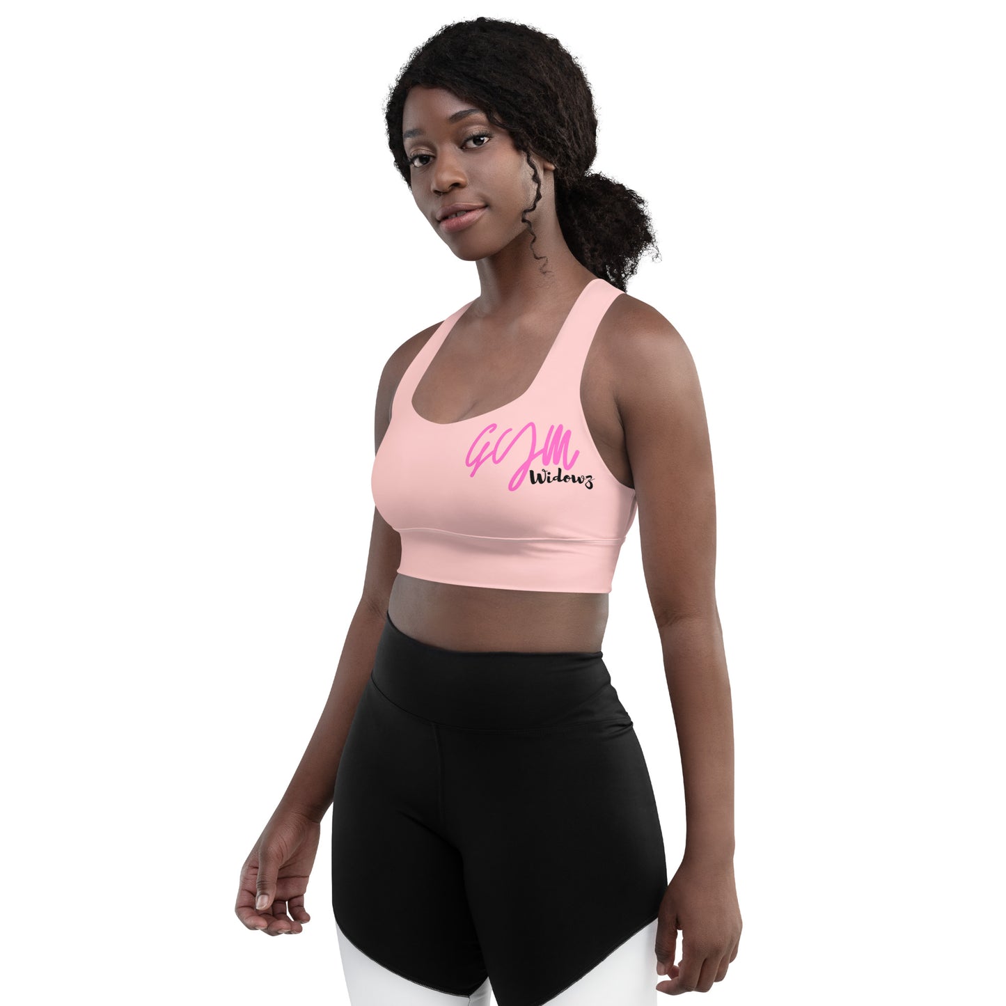 GymWidowz Longline sports bra - Pink