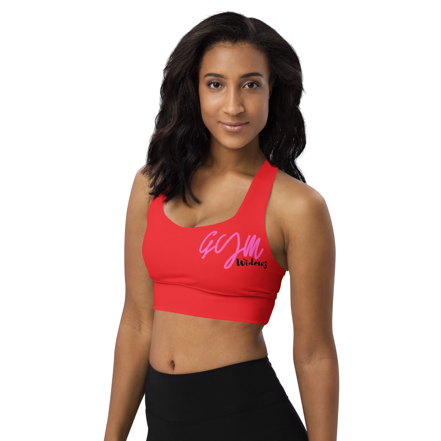 GymWidowz Longline sports bra - Red