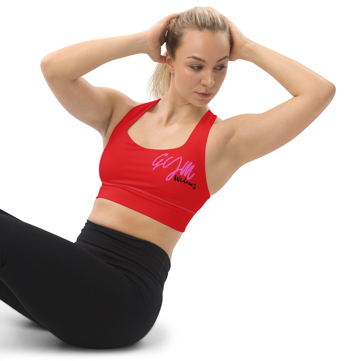 GymWidowz Longline sports bra - Red