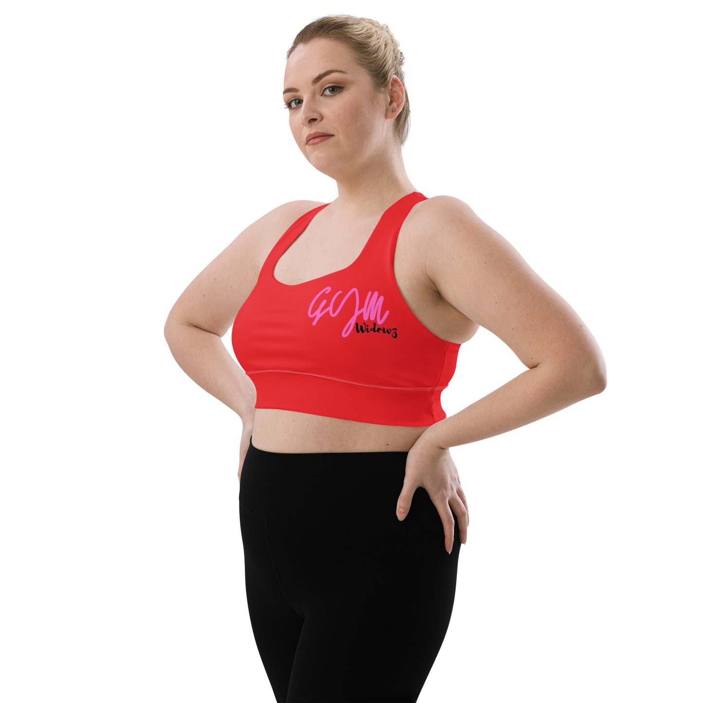 GymWidowz Longline sports bra - Red