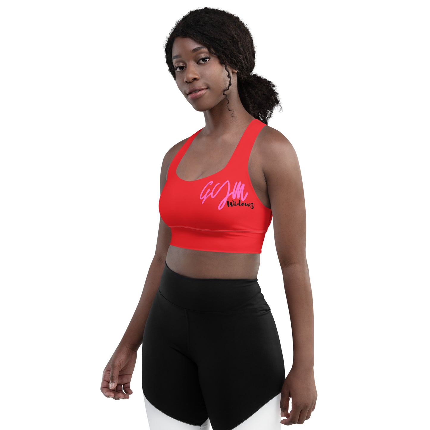 GymWidowz Longline sports bra - Red