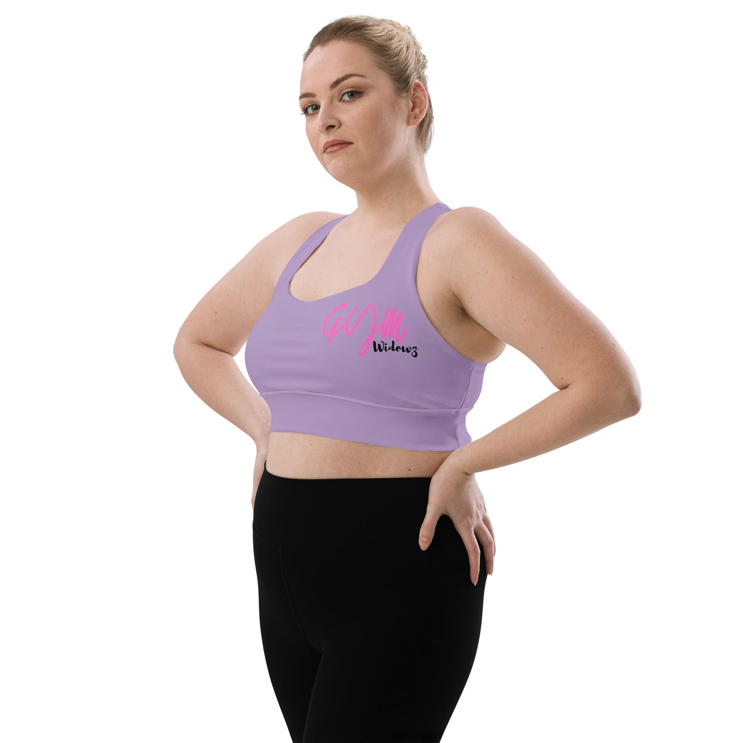 GymWidowz Longline sports bra - Purple