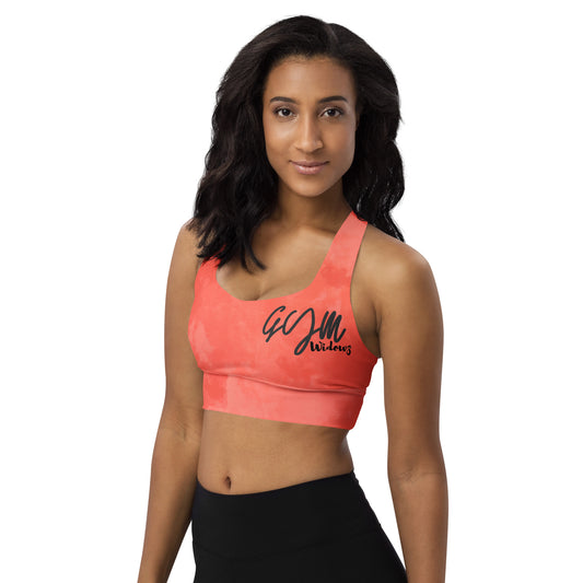 GymWidowz Longline sports bra - Coral