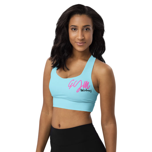 GymWidowz Longline sports bra - Light Blue