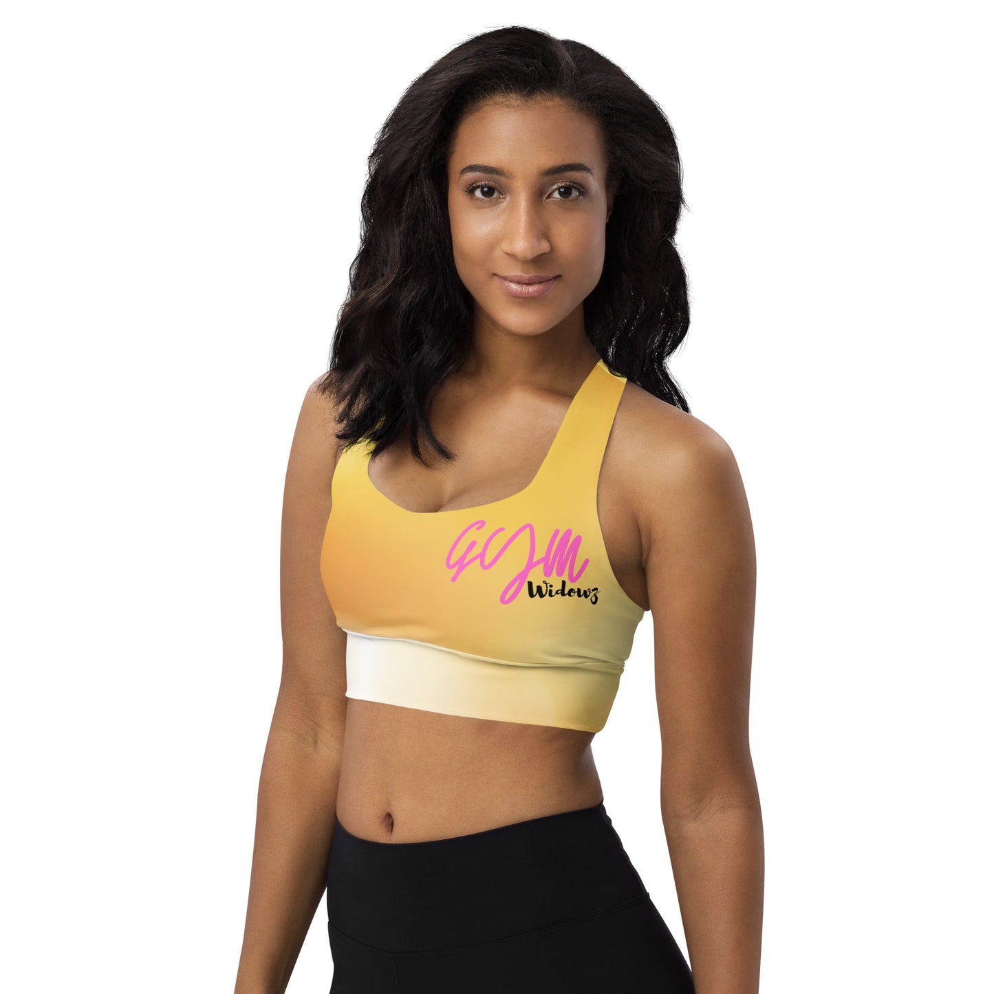 GymWidowz Longline sports bra - Morning Sunrise