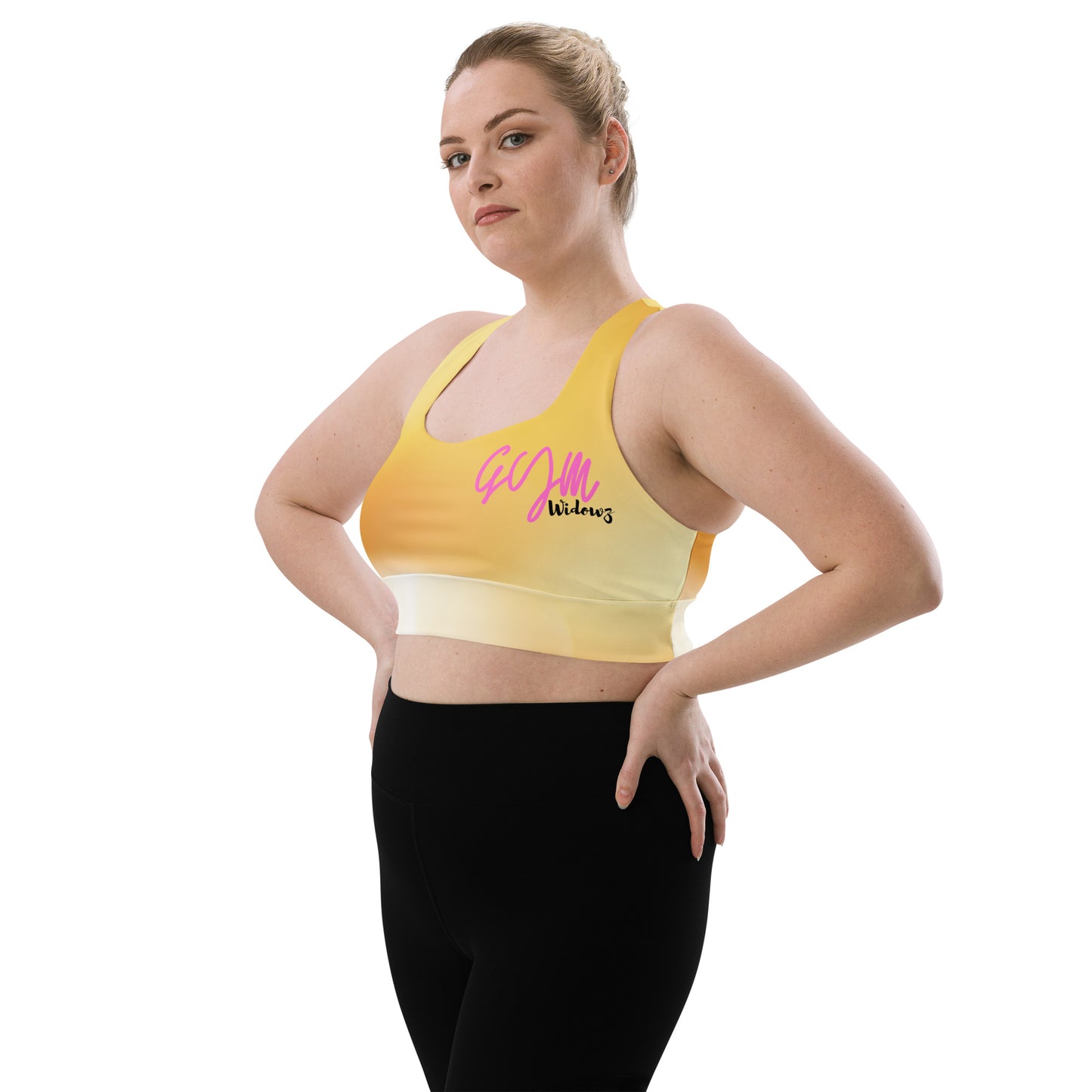 GymWidowz Longline sports bra - Morning Sunrise