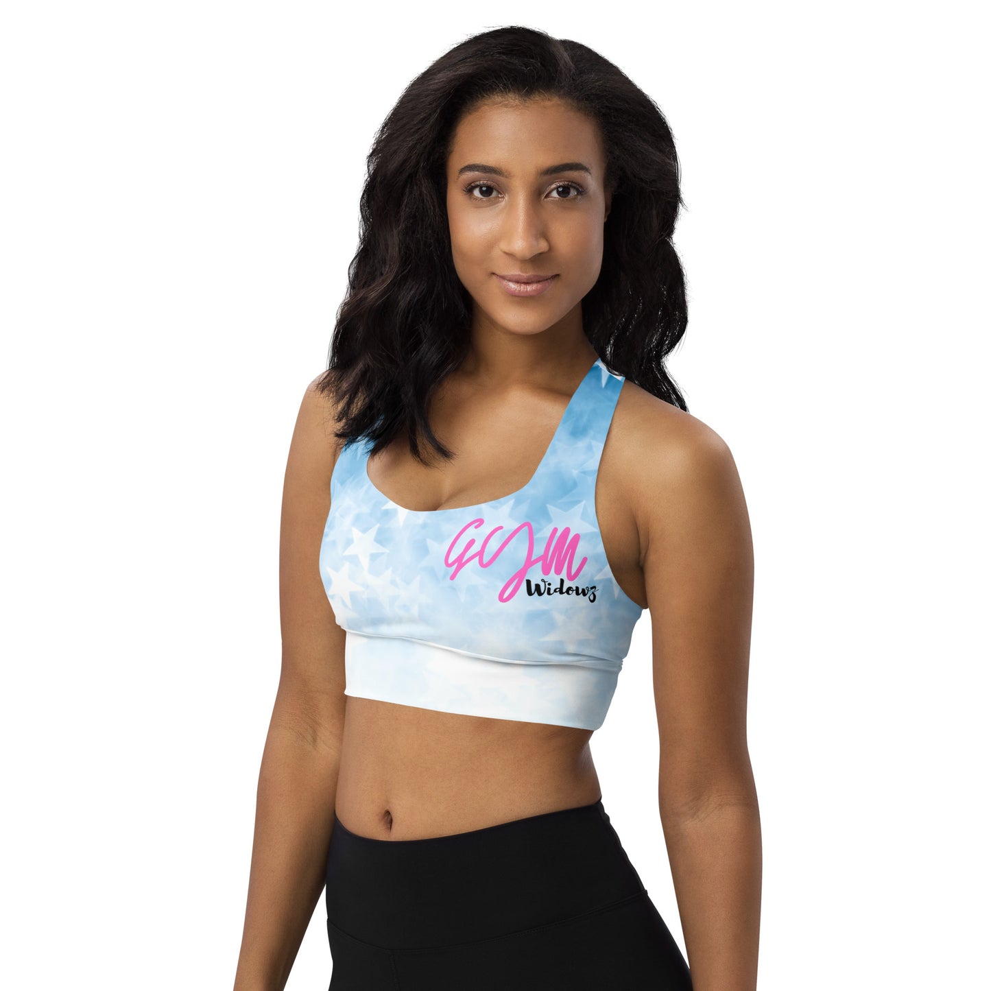 GymWidowz Longline sports bra - Stars