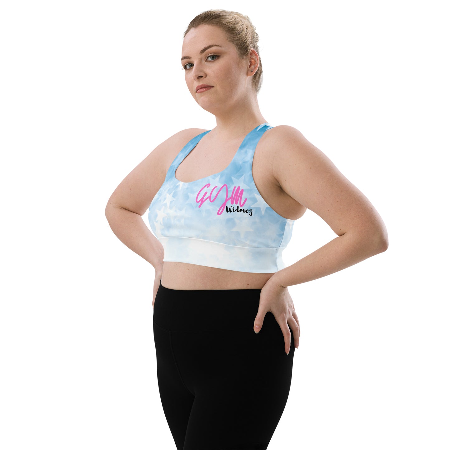 GymWidowz Longline sports bra - Stars