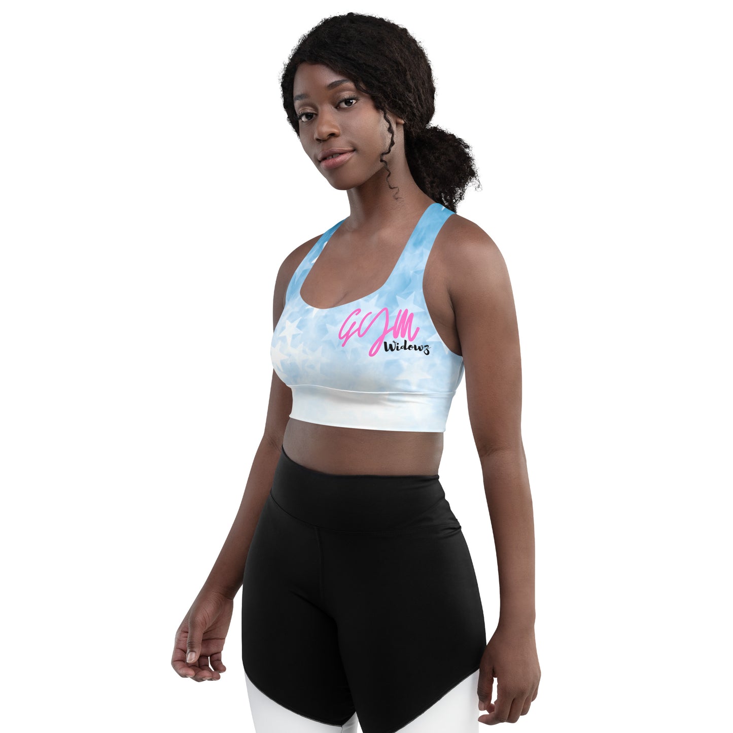 GymWidowz Longline sports bra - Stars