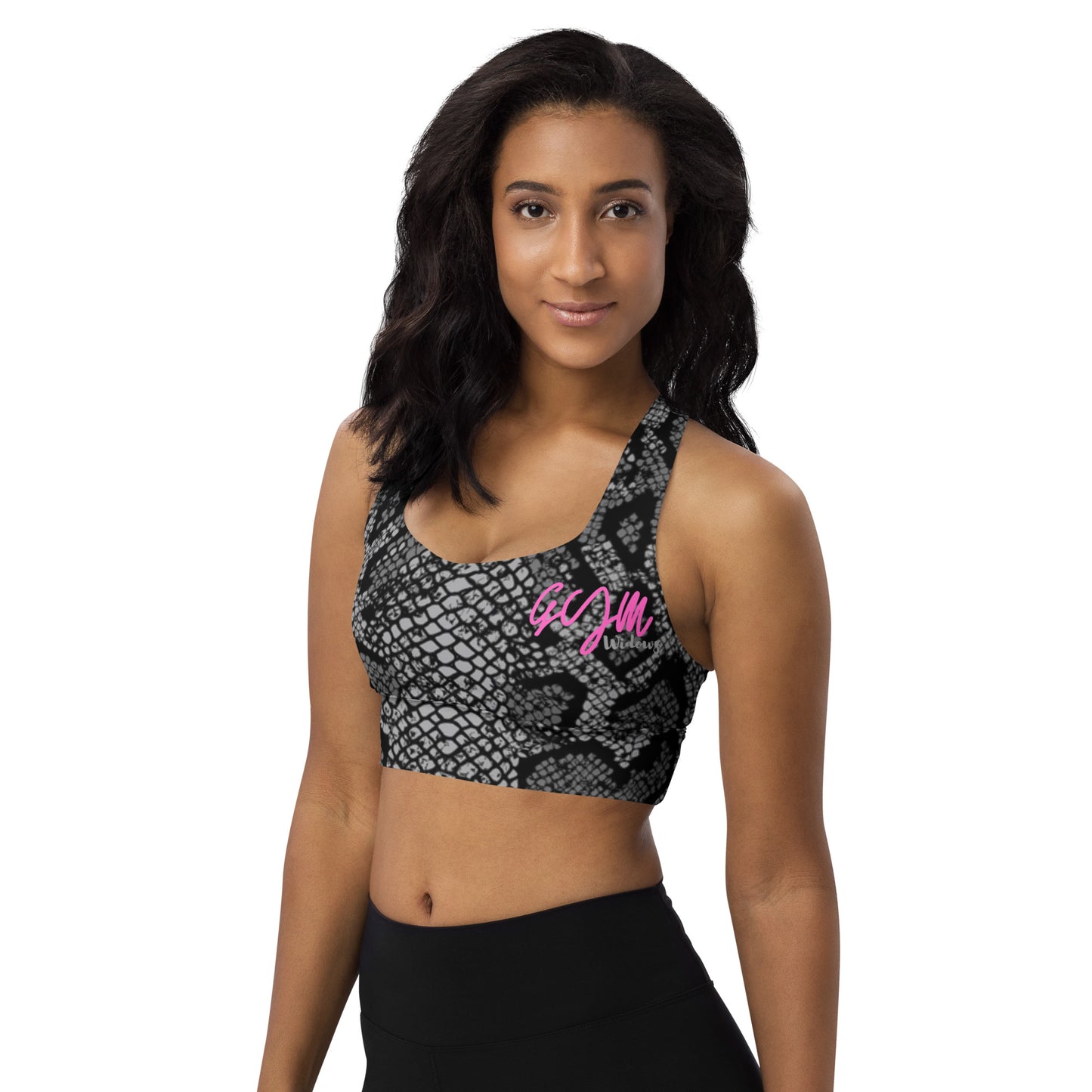 GymWidowz Longline sports bra - Snakeskin