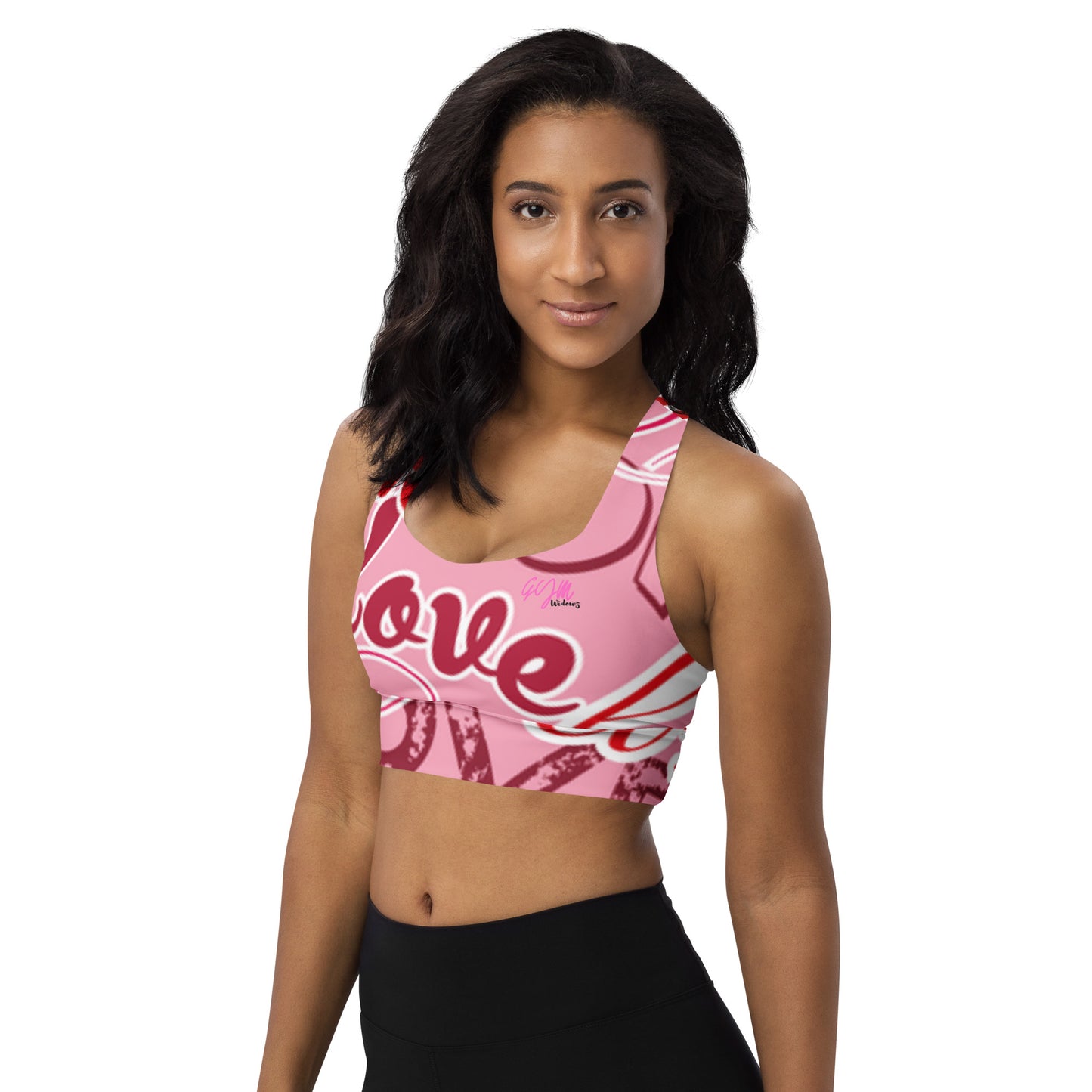 GymWidowz Longline sports bra - Love Collection