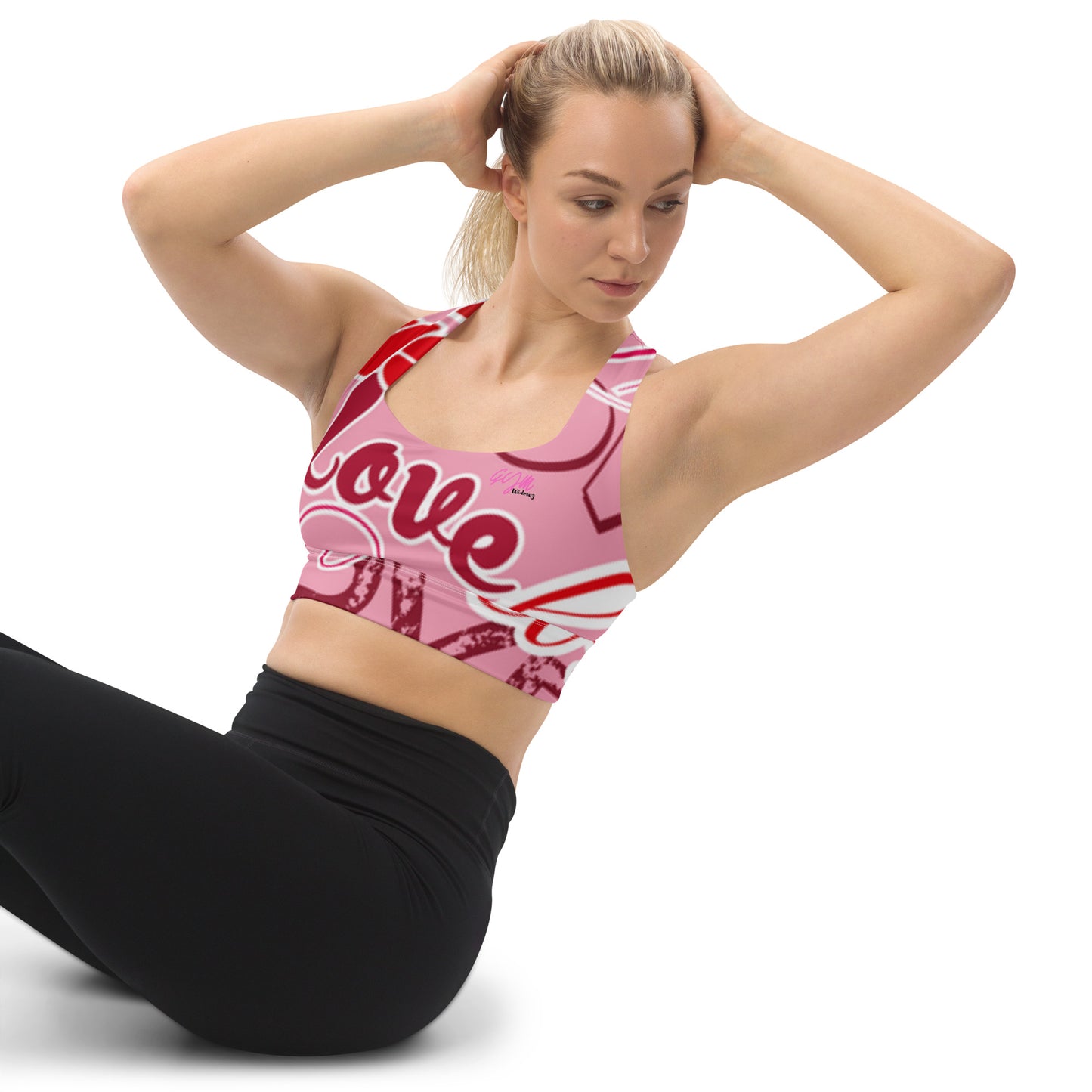 GymWidowz Longline sports bra - Love Collection