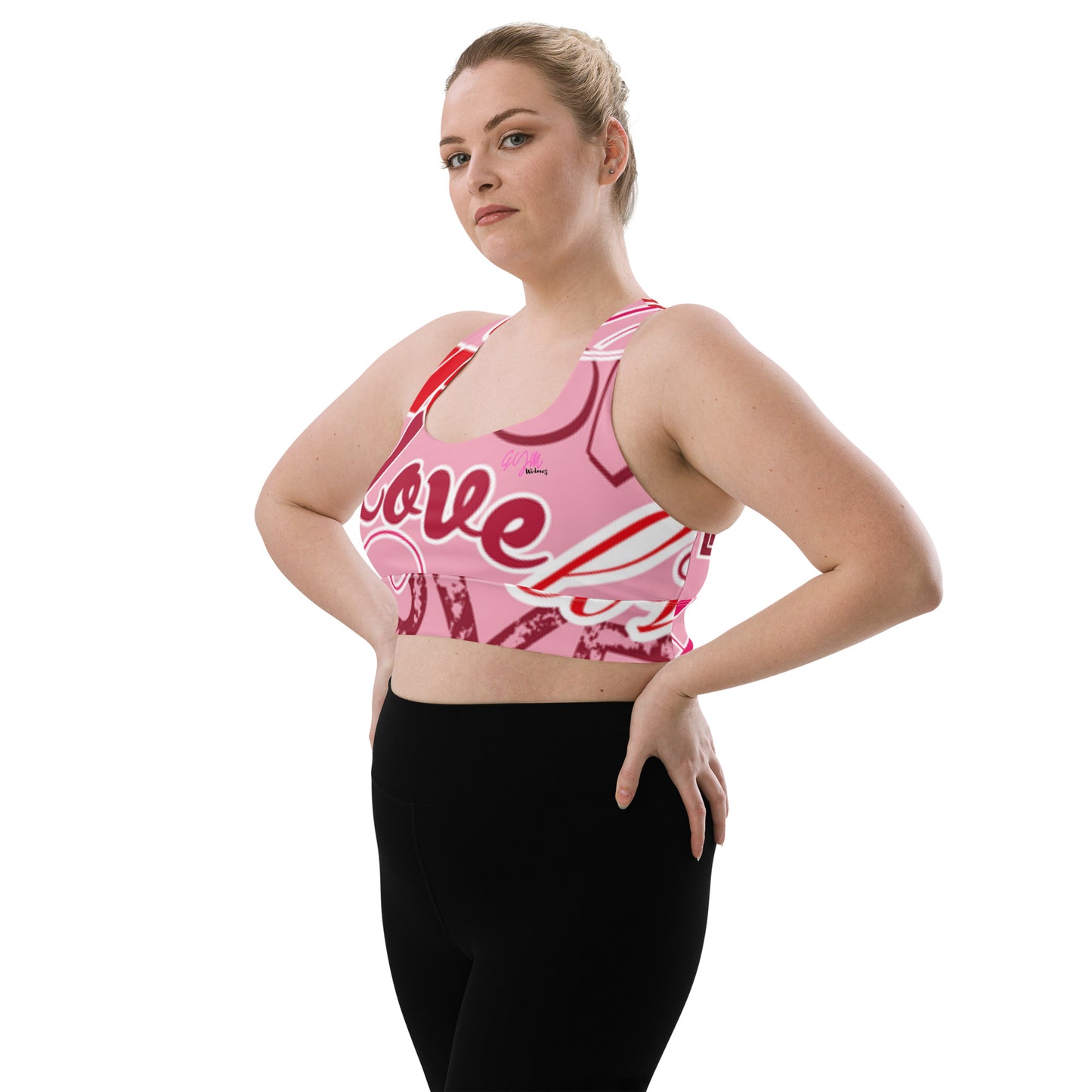 GymWidowz Longline sports bra - Love Collection