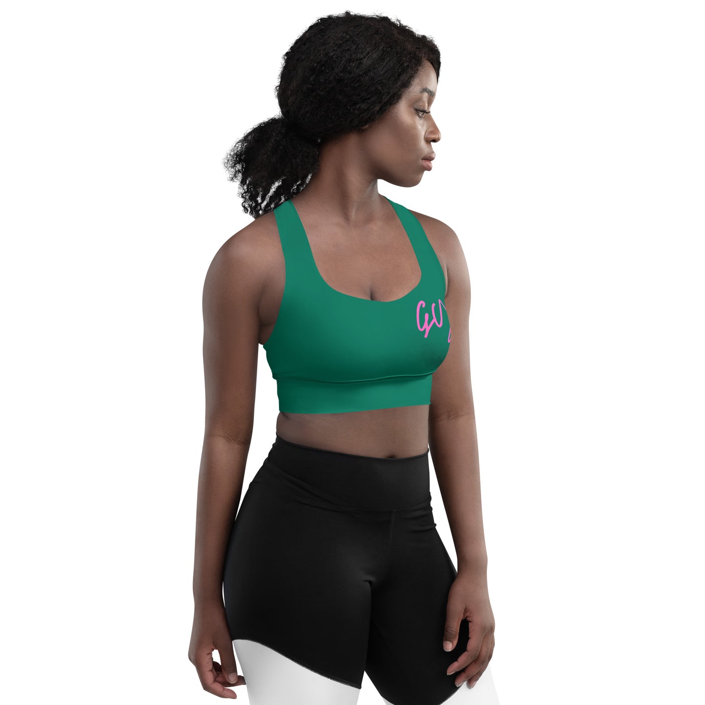 GymWidowz Longline sports bra - Green