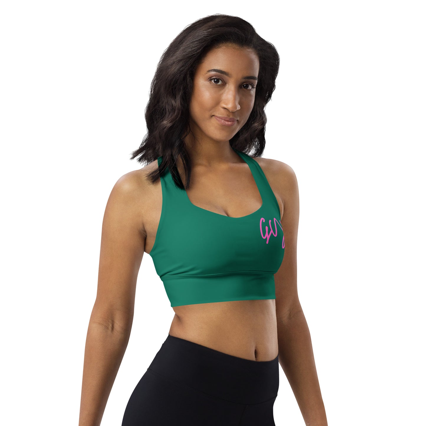 GymWidowz Longline sports bra - Green