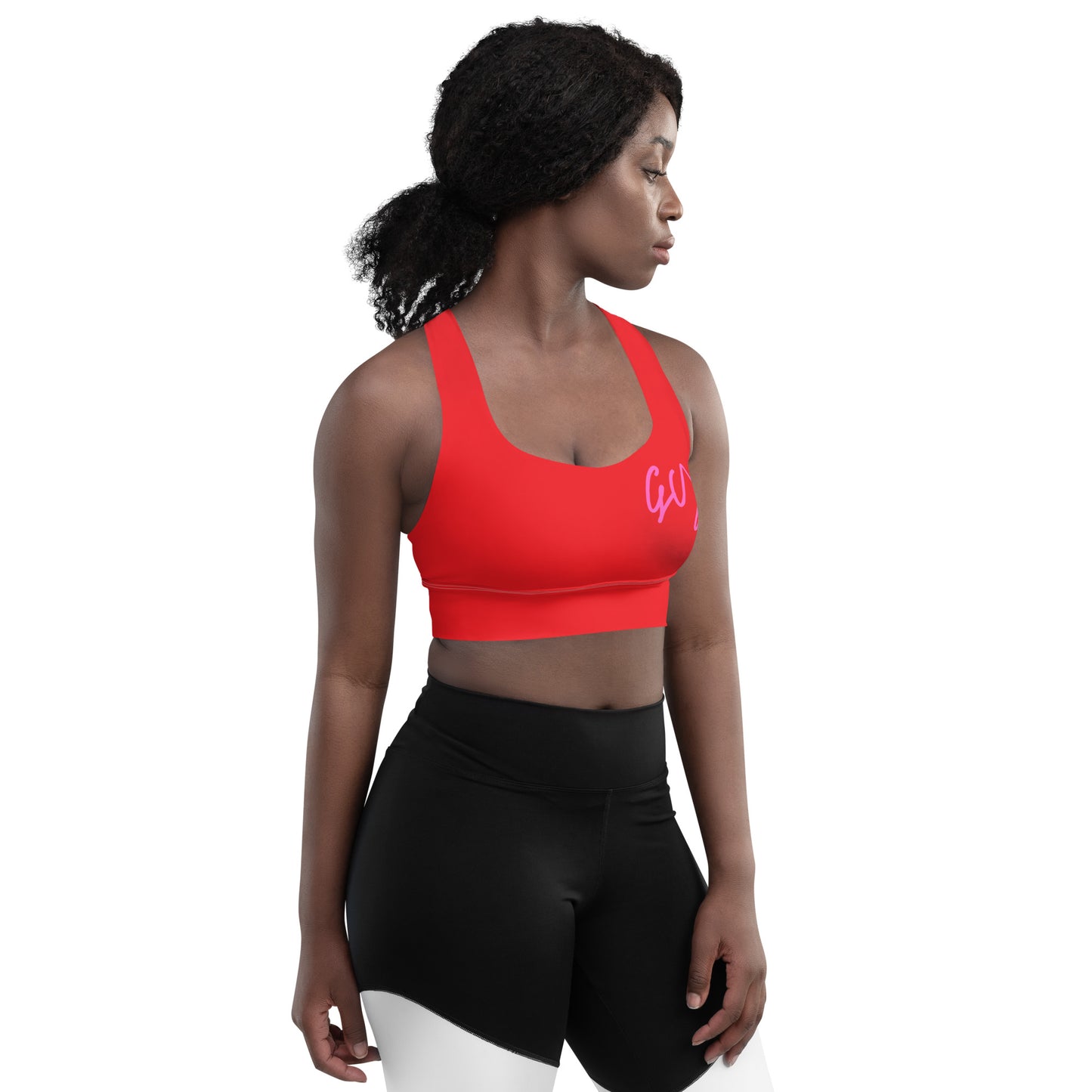 GymWidowz Longline sports bra - Red