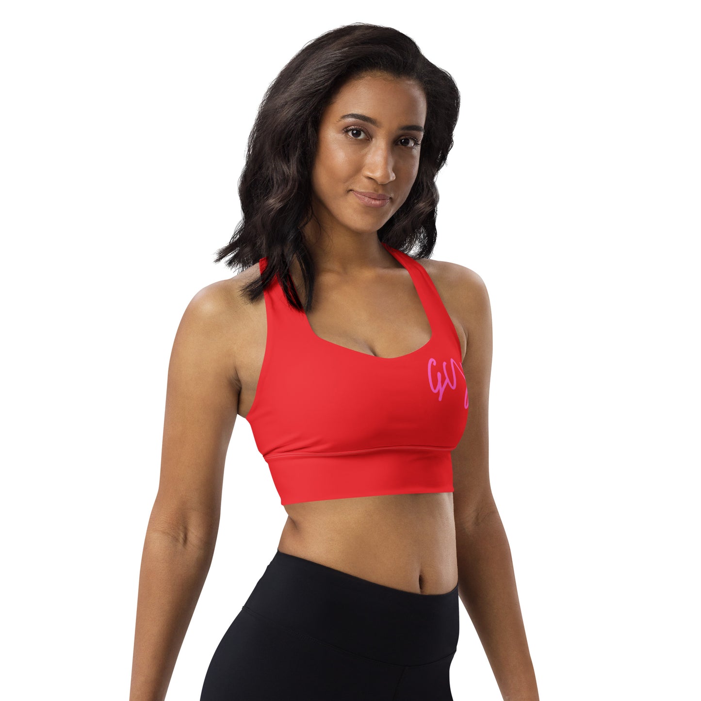 GymWidowz Longline sports bra - Red