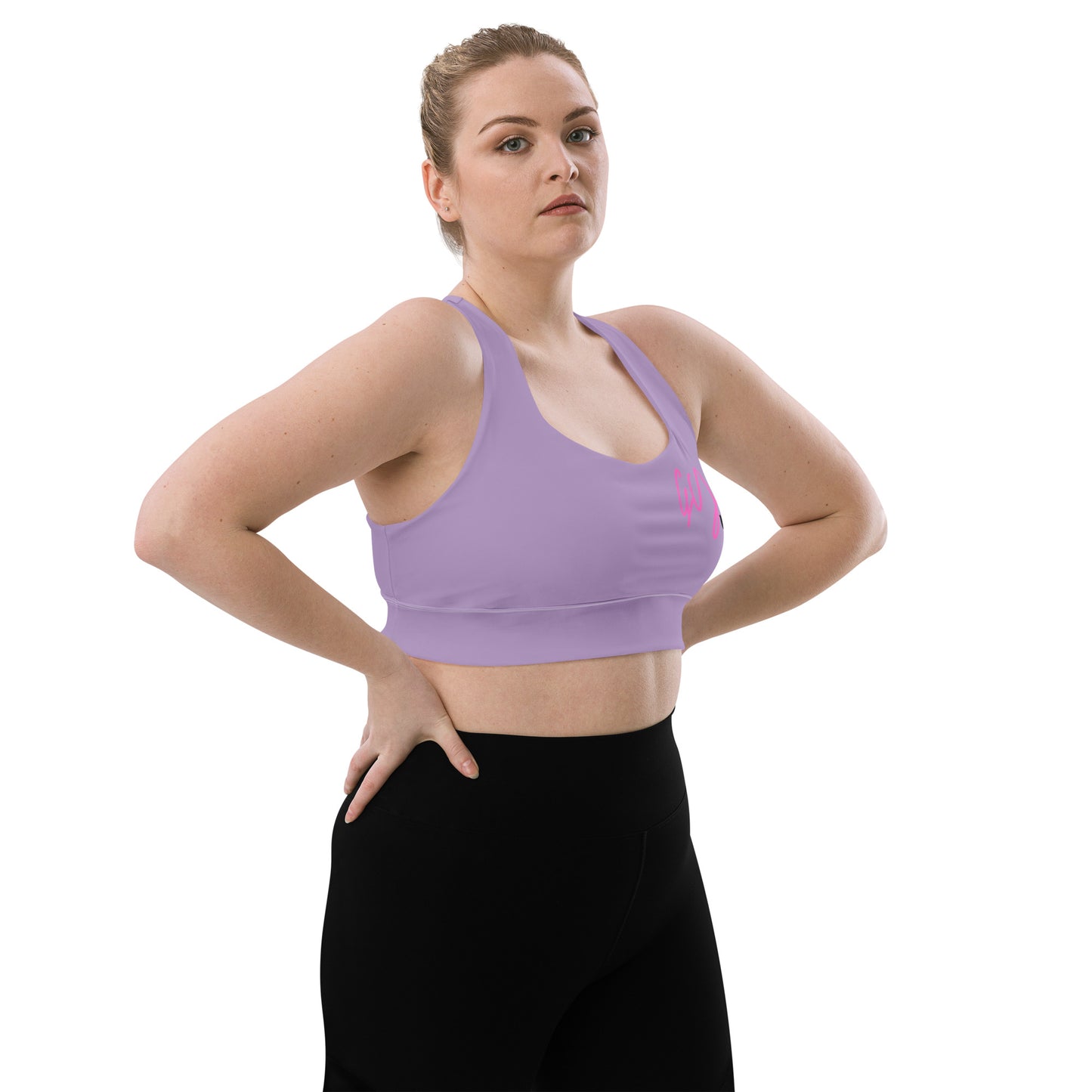 GymWidowz Longline sports bra - Purple