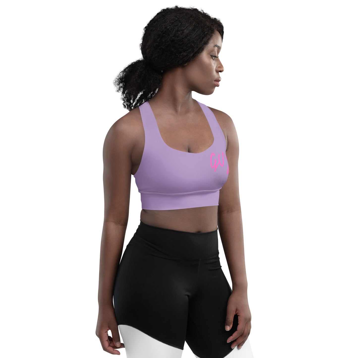 GymWidowz Longline sports bra - Purple