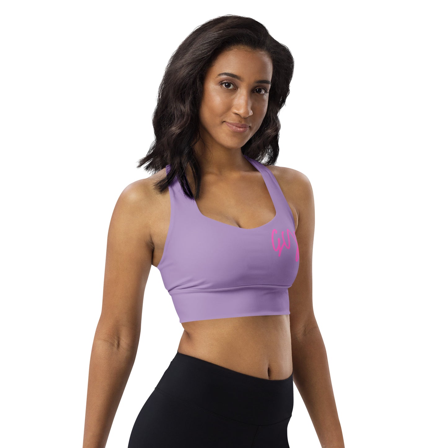 GymWidowz Longline sports bra - Purple