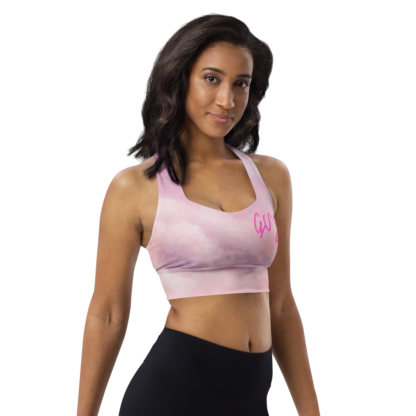 GymWidowz Longline sports bra - Clouds