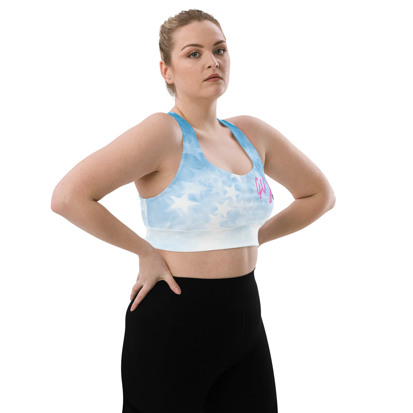 GymWidowz Longline sports bra - Stars