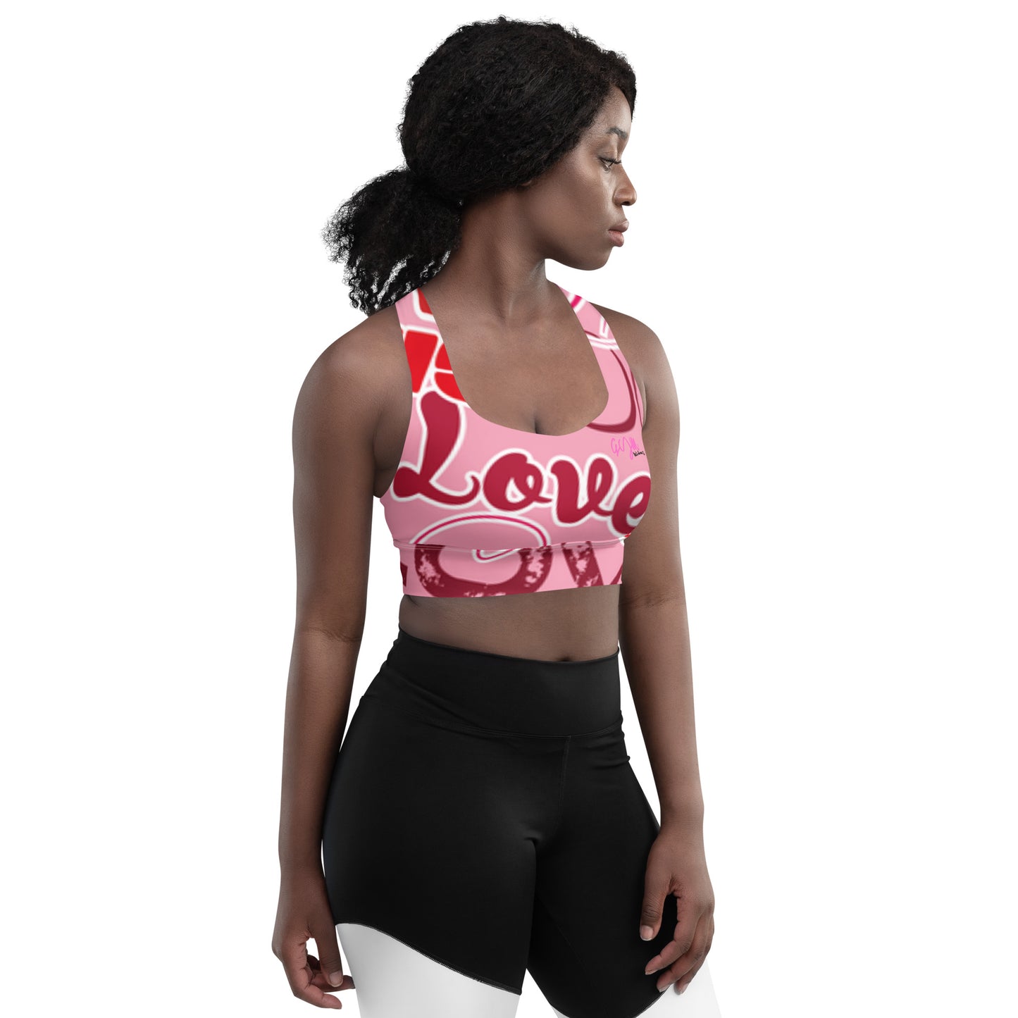 GymWidowz Longline sports bra - Love Collection