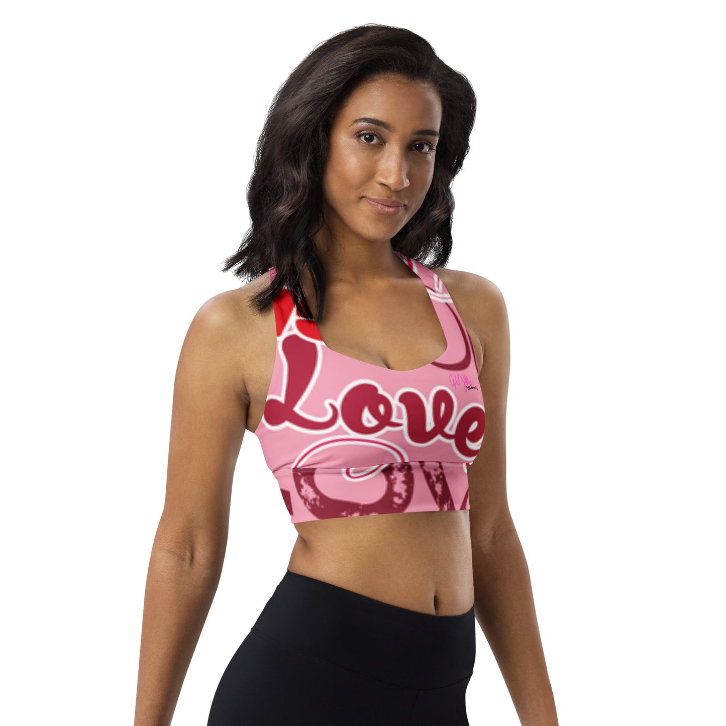 GymWidowz Longline sports bra - Love Collection