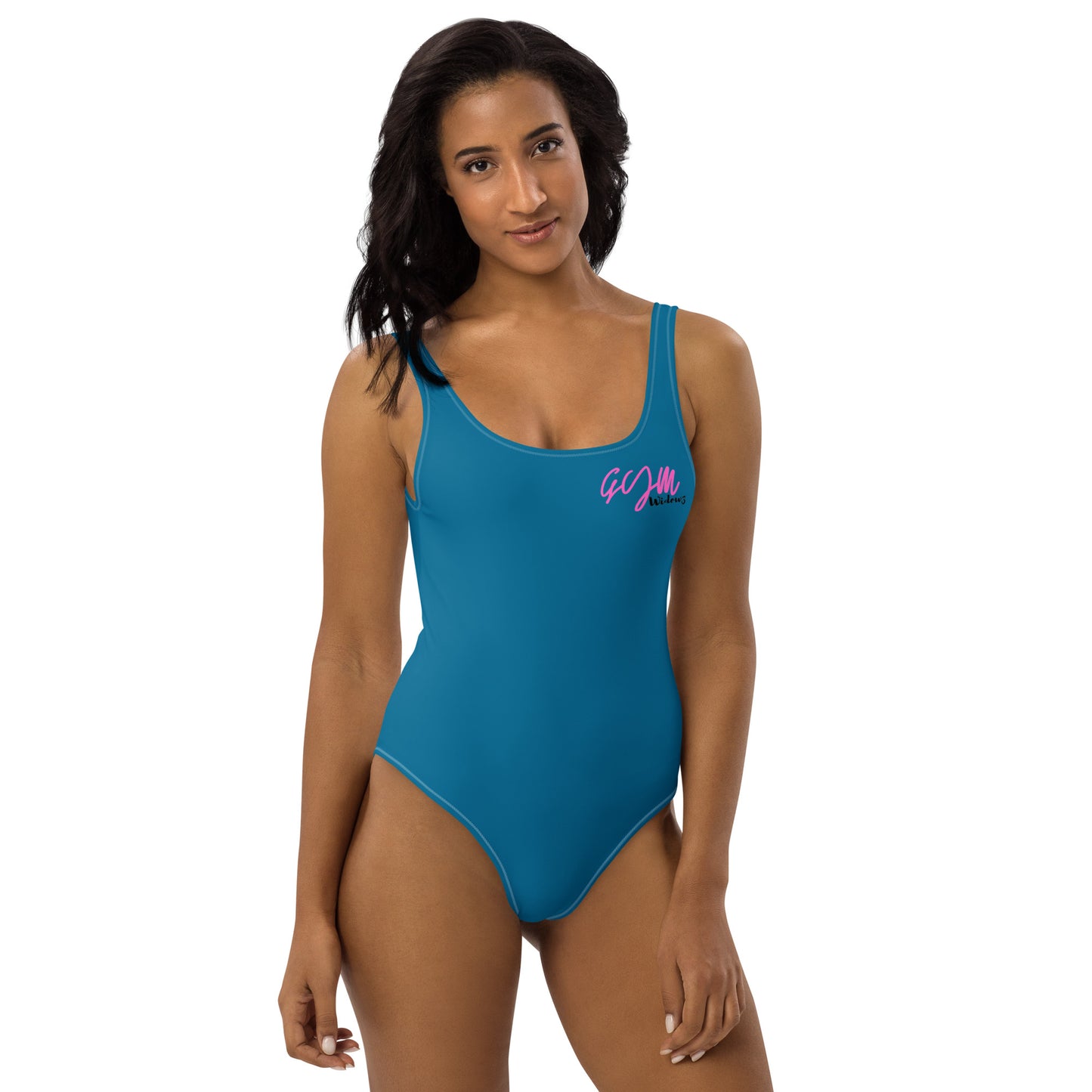 GymWidowz One-Piece Swimsuit - Cerulean Blue