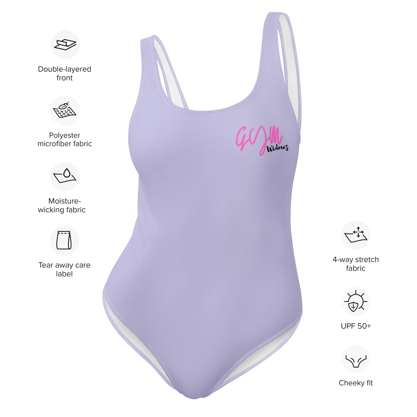 GymWidowz One-Piece Swimsuit - Lilac