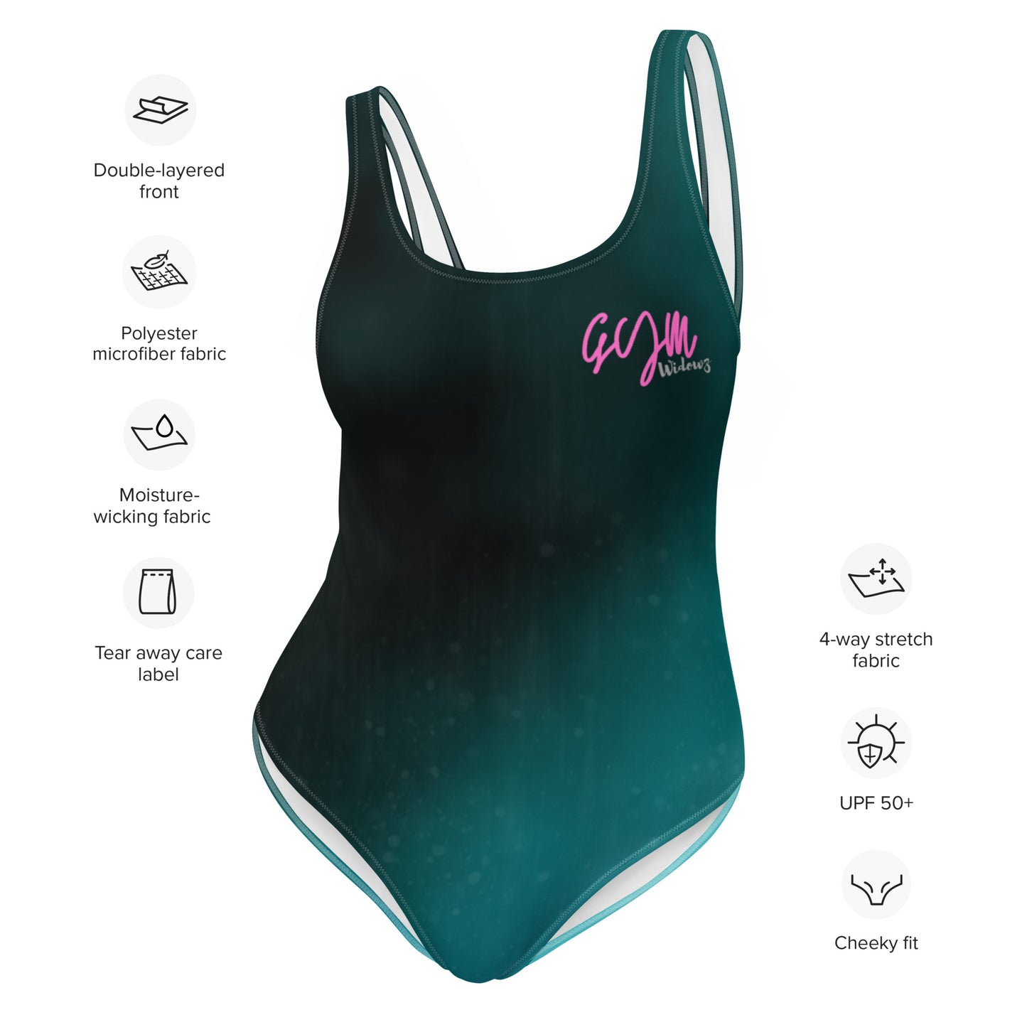 GymWidowz One-Piece Swimsuit - Deep Sea