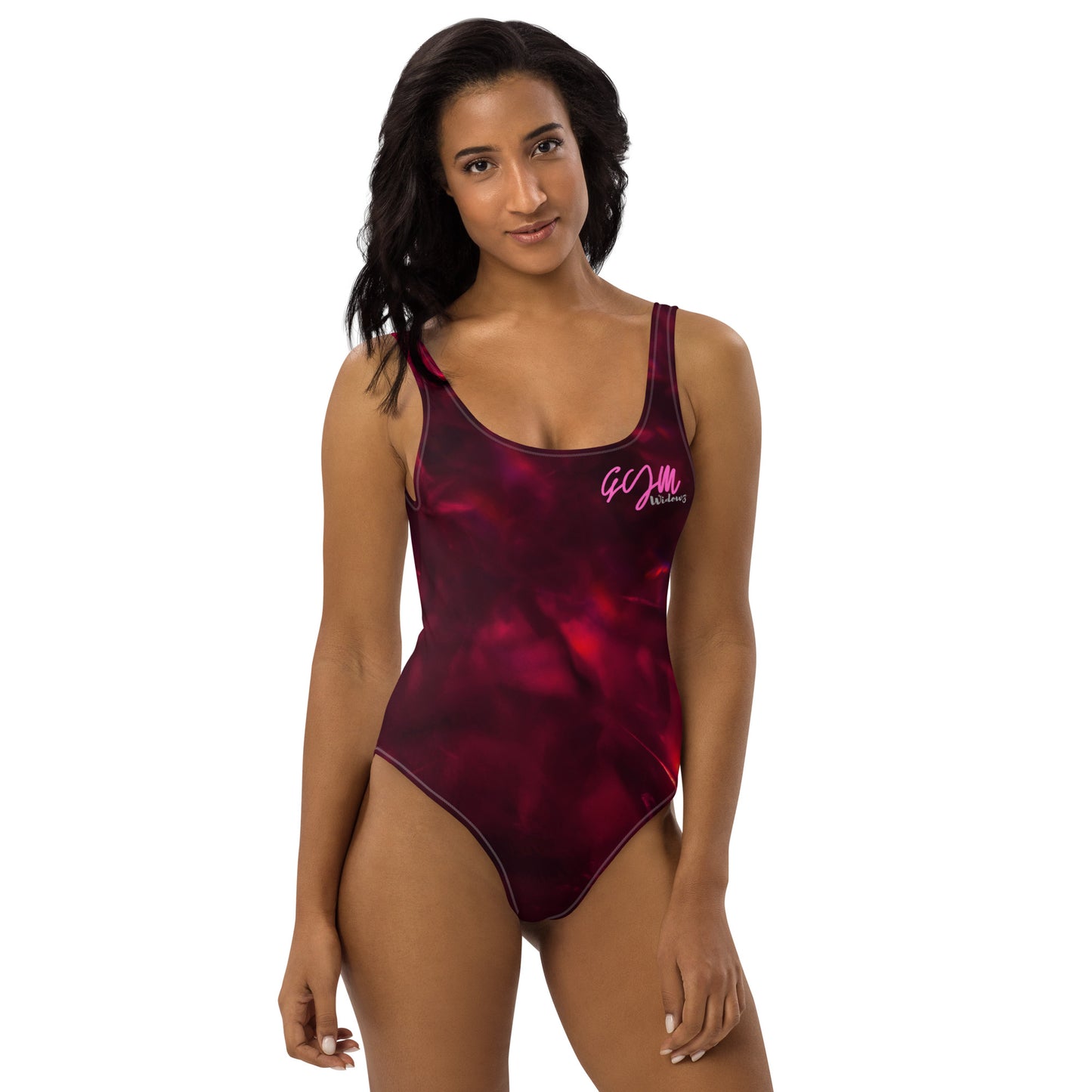 GymWidowz One-Piece Swimsuit - Hot Lava