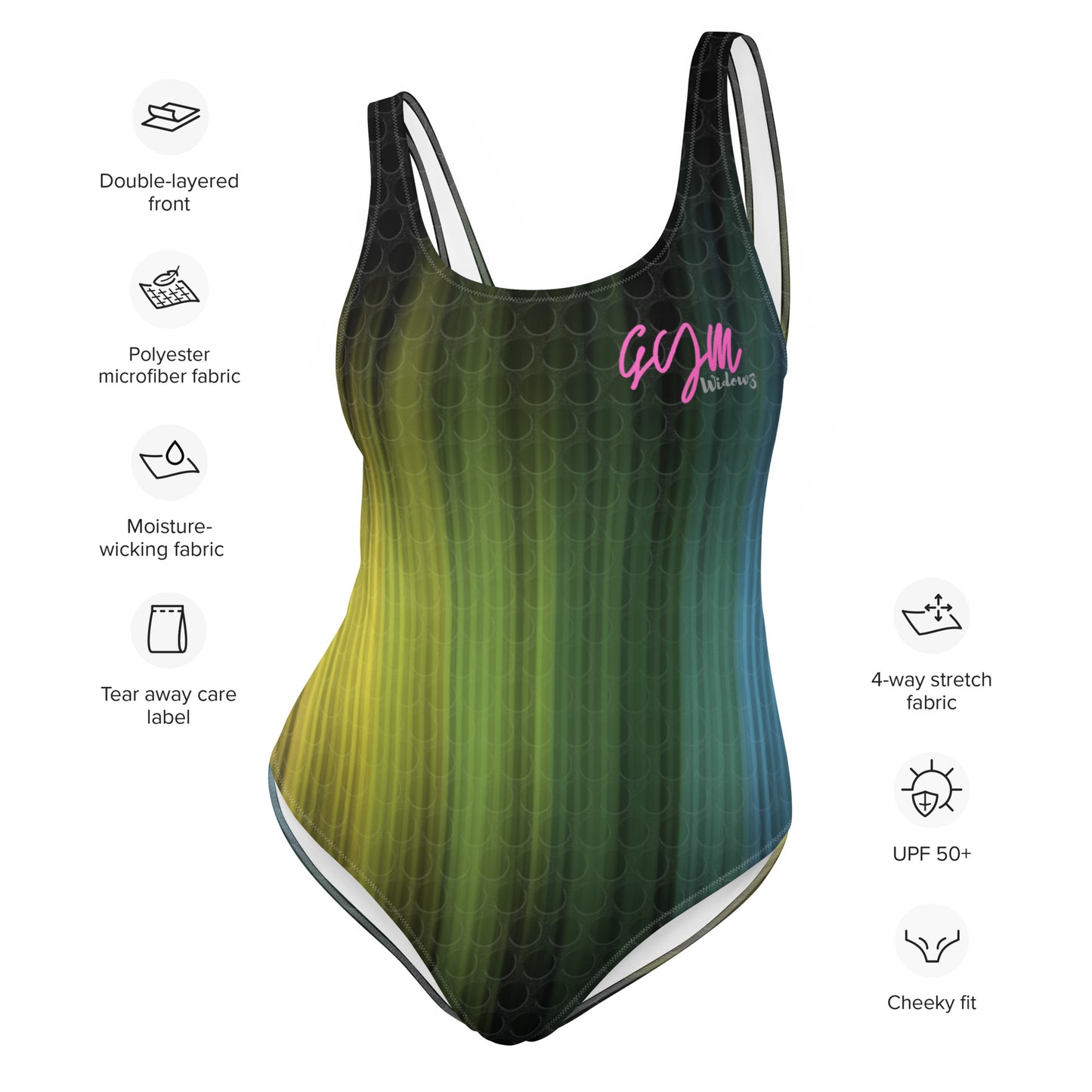 GymWidowz One-Piece Swimsuit - Psychedelic