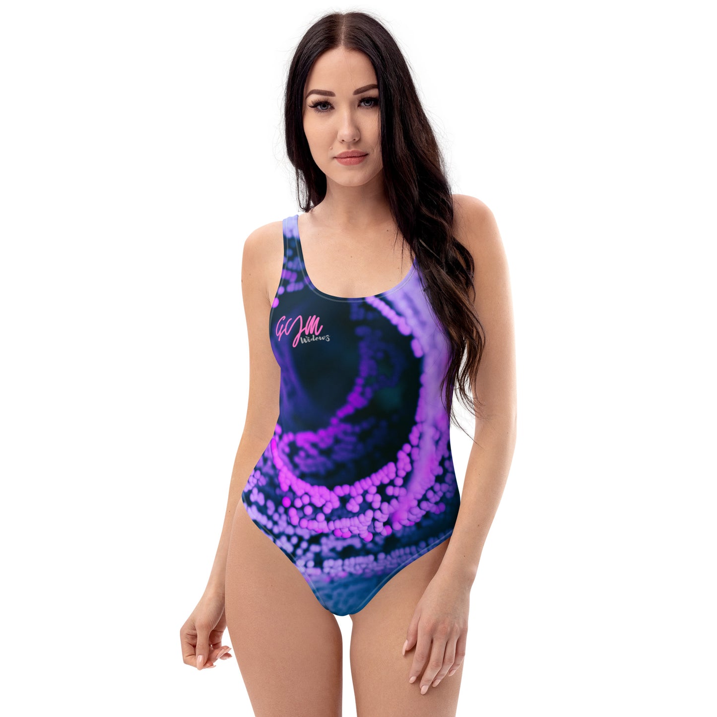 GymWidowz One-Piece Swimsuit - Purple Swirl