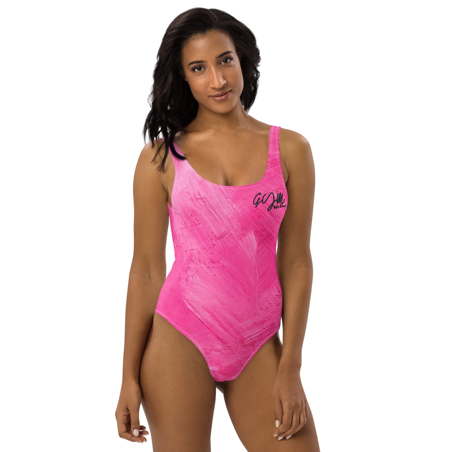 GymWidowz One-Piece Swimsuit - Painted Pink