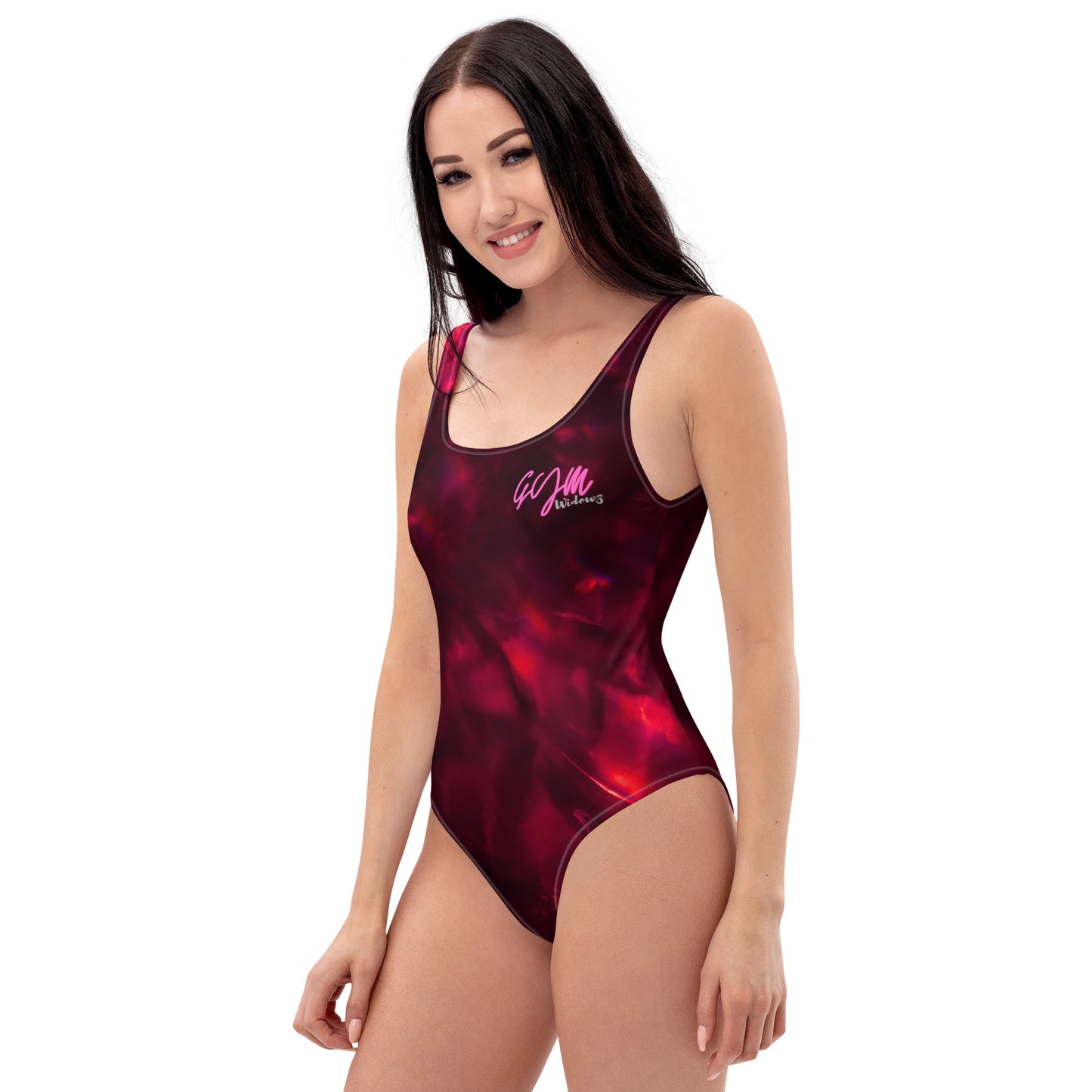 GymWidowz One-Piece Swimsuit - Hot Lava