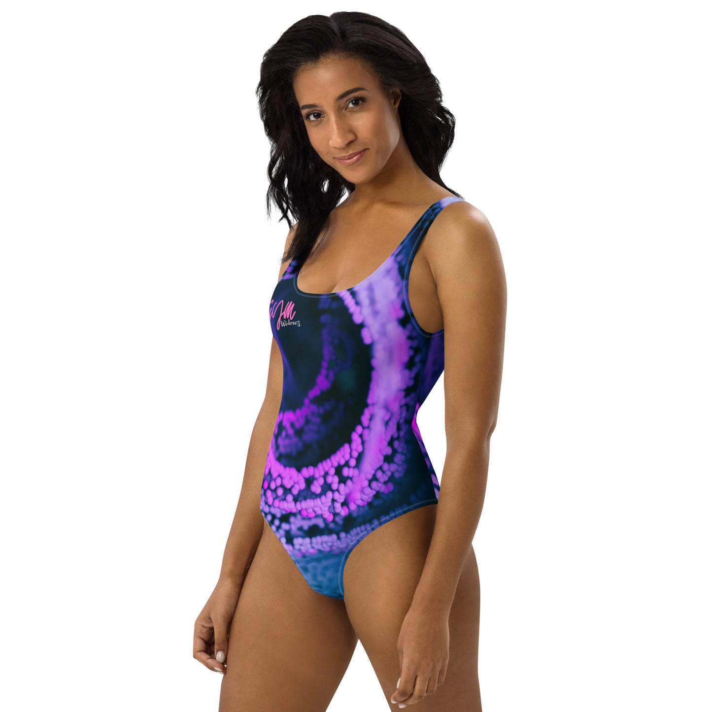 GymWidowz One-Piece Swimsuit - Purple Swirl