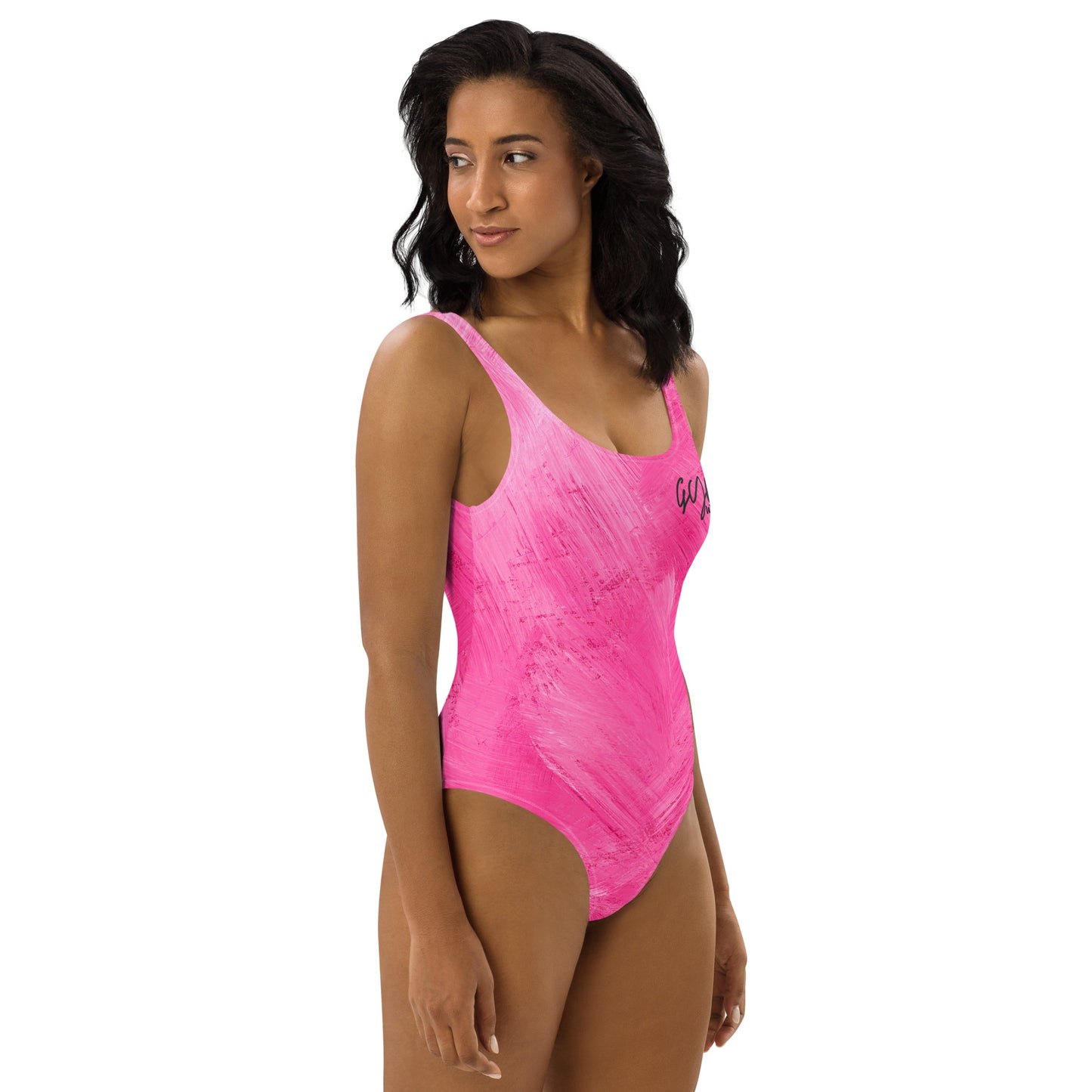 GymWidowz One-Piece Swimsuit - Painted Pink