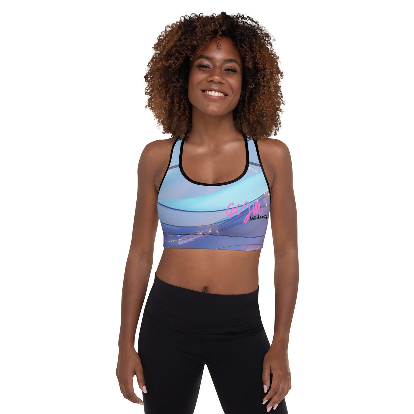 GymWidowz Padded Sports Bra - The Blues