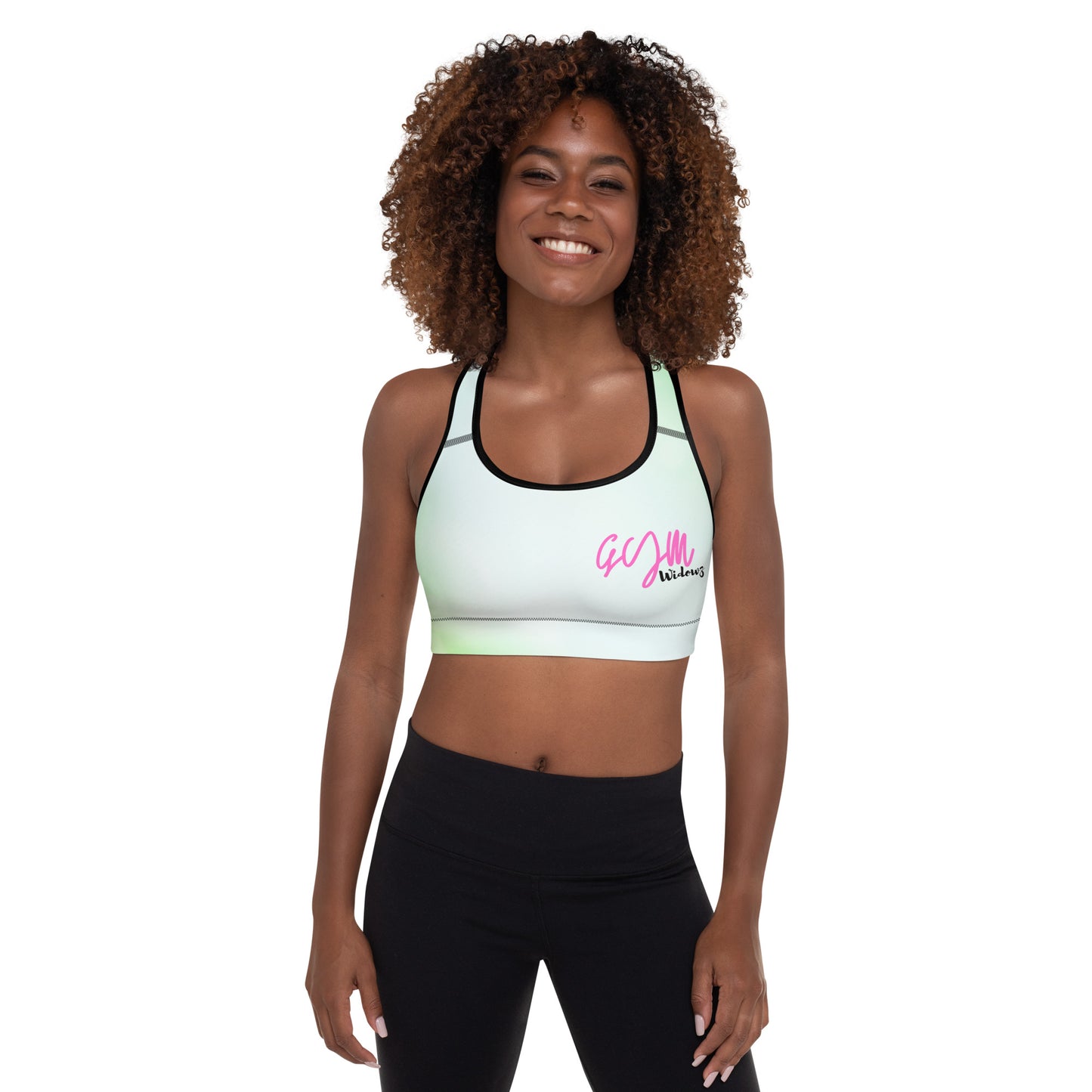 GymWidowz Padded Sports Bra - Hint of Mint