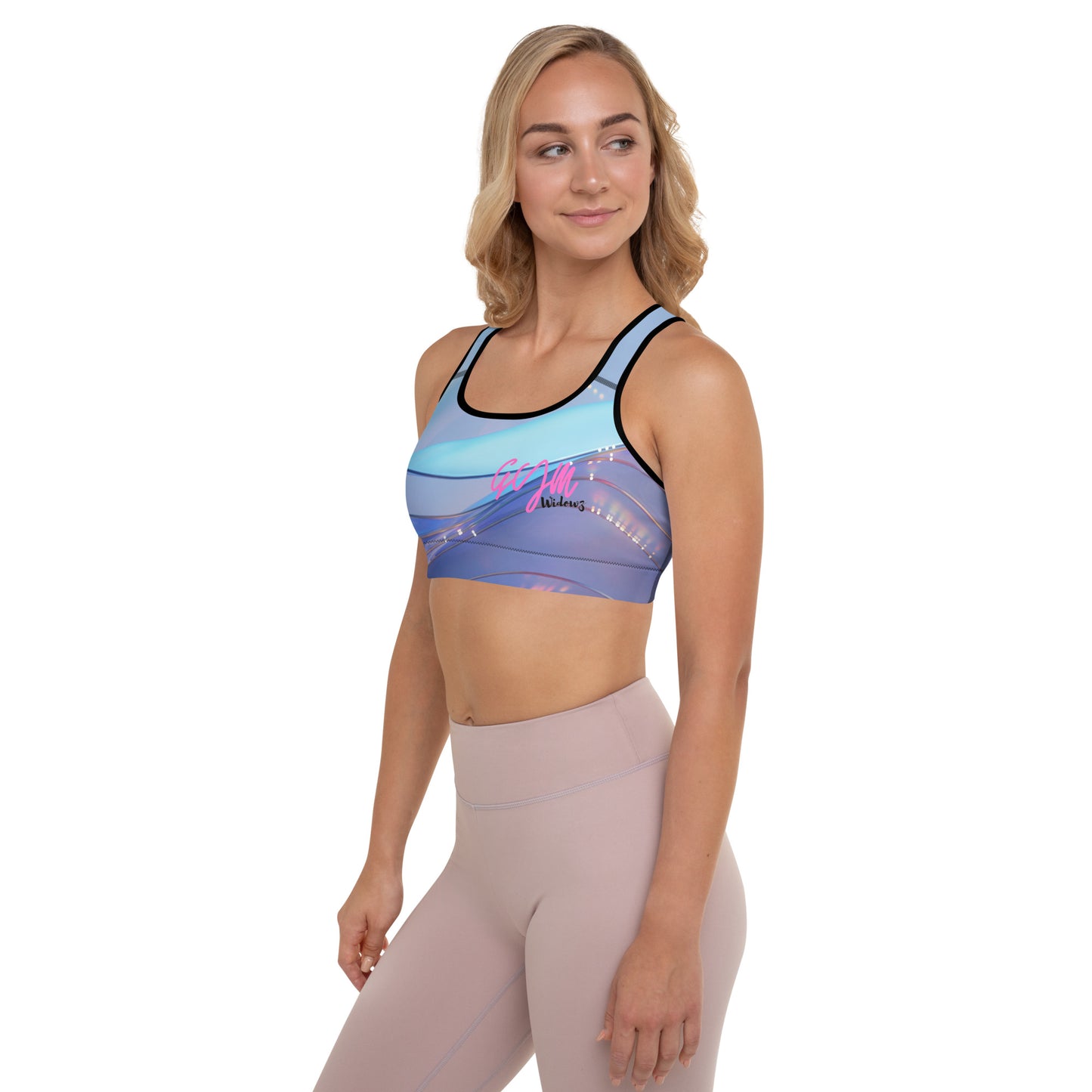 GymWidowz Padded Sports Bra - The Blues