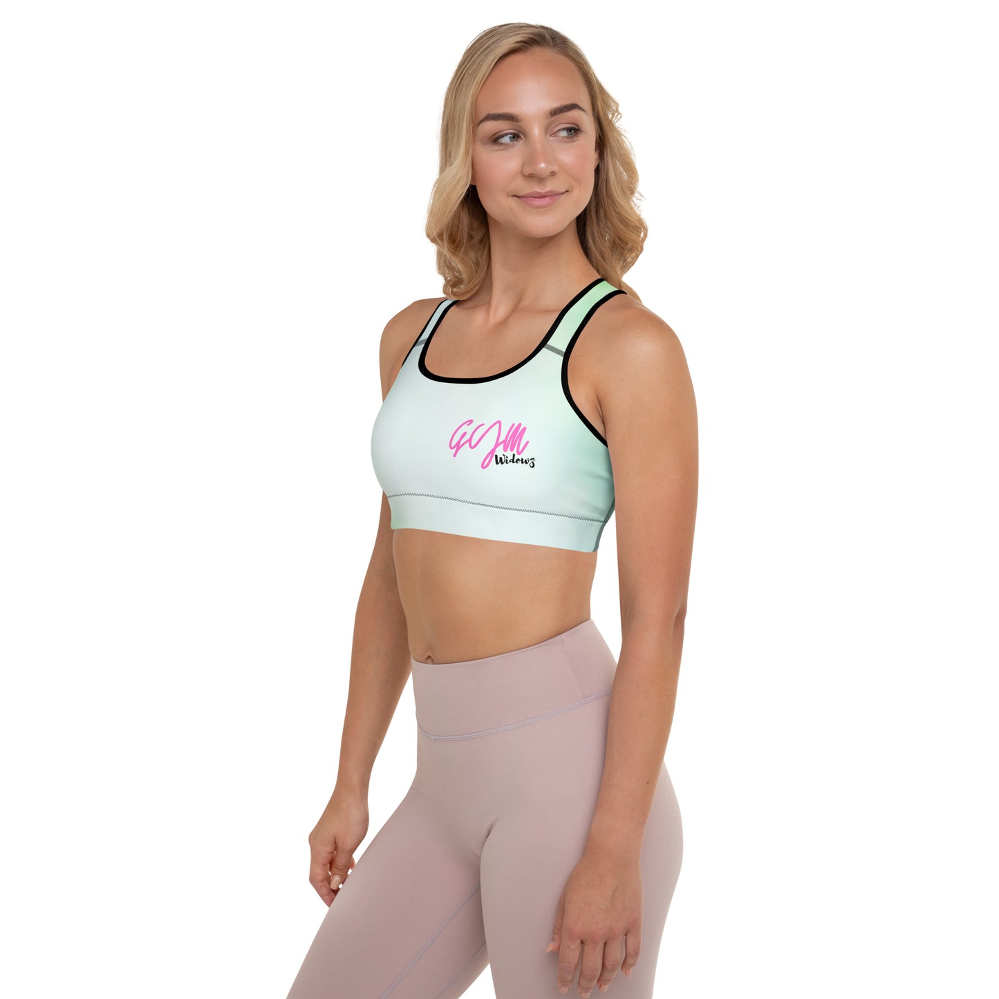 GymWidowz Padded Sports Bra - Hint of Mint